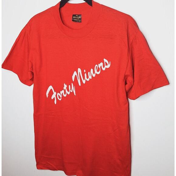 VTG 80s San Francisco 49ers T-shirt Touch of Gold Large 50/50 USA Single Stitch - Picture 2 of 8